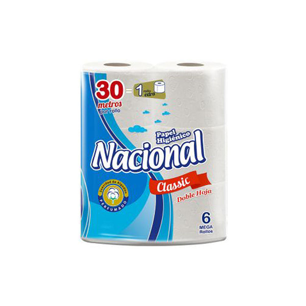 Nacional papel higienico dh classic celeste x 6 unidades — Amarket